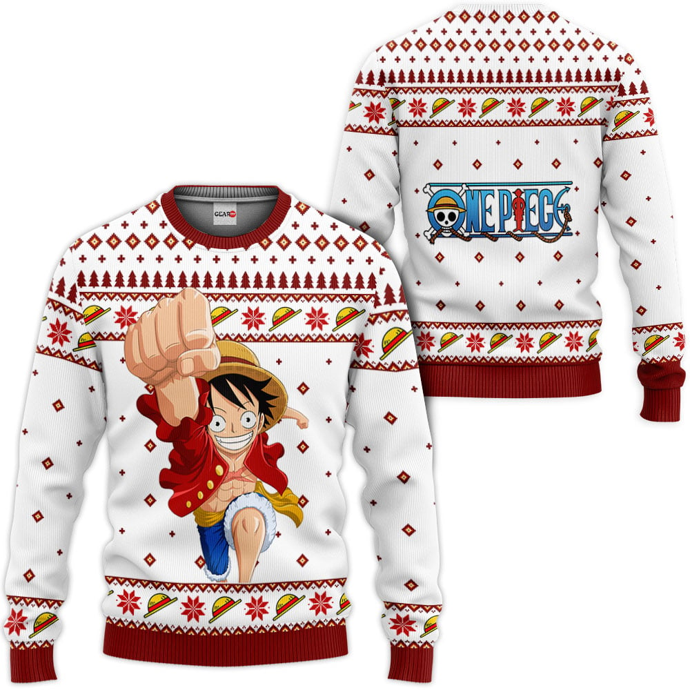 One Piece Luffy Custom Anime Ugly Christmas Sweater VA1808 GG0711