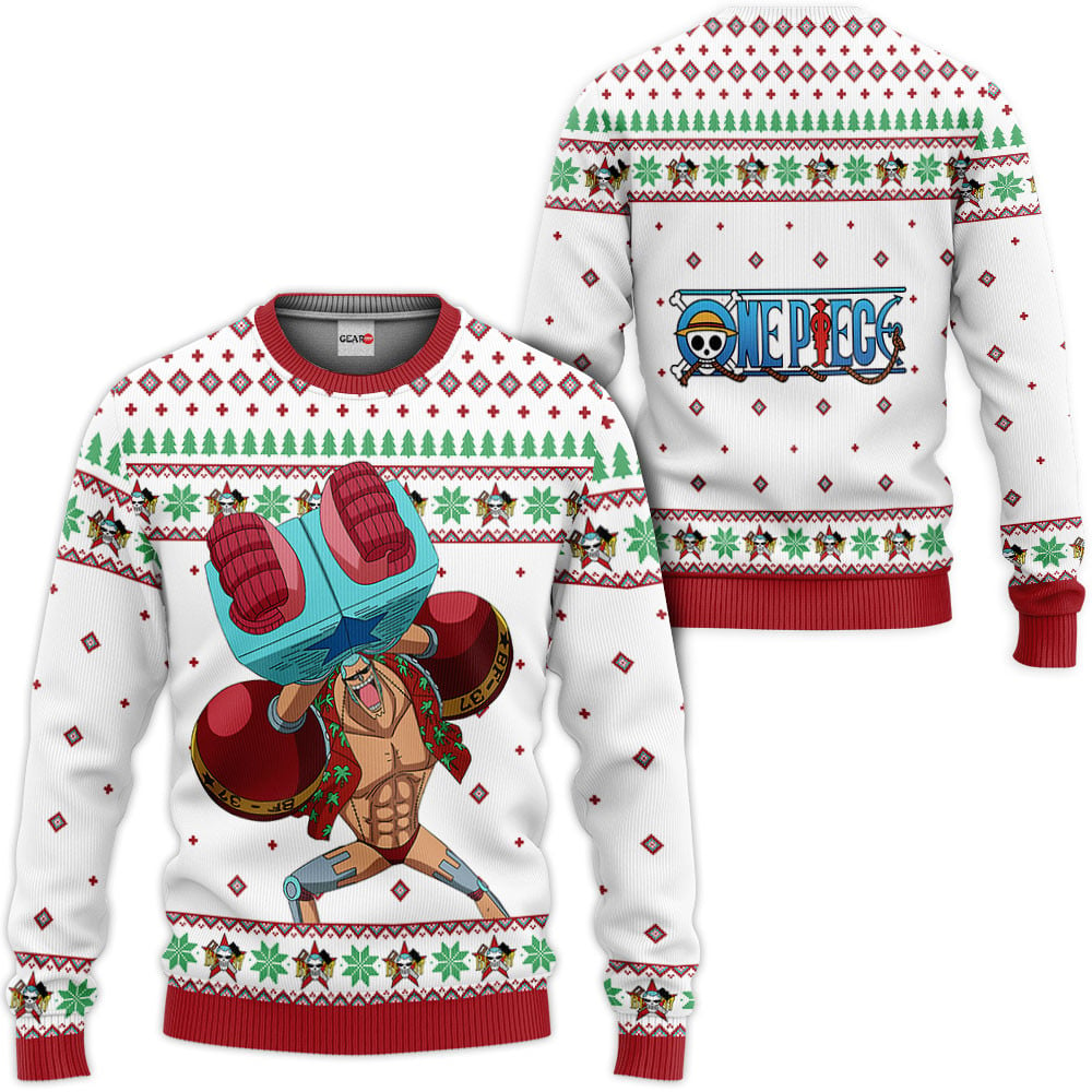 One Piece Franky Custom Anime Ugly Christmas Sweater VA1808 GG0711