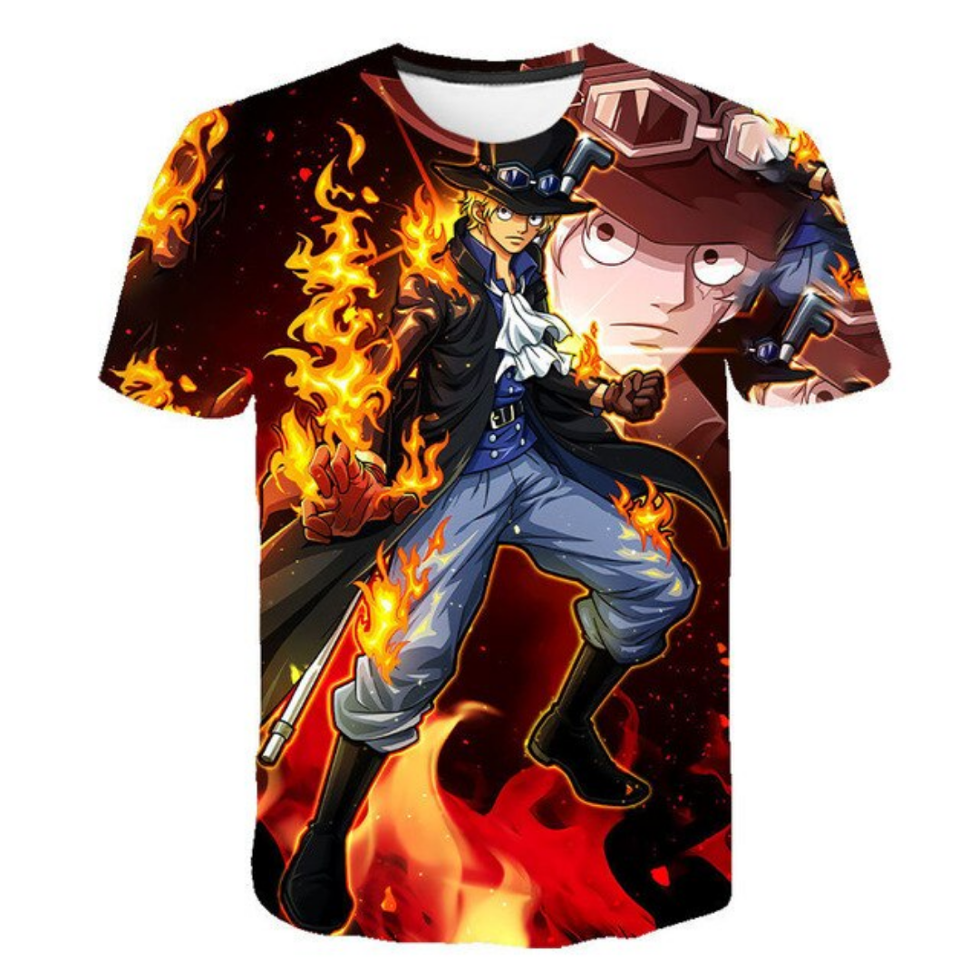 One Piece T-Shirt – Sabo Mera Mera no Mi Printed official merch