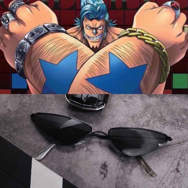 Anime One Piece Cosplay FRANKY Sunshade Sunglasses Cartoon Glasses Decorative Fashion Shooting for Men and Women - One Piece Store