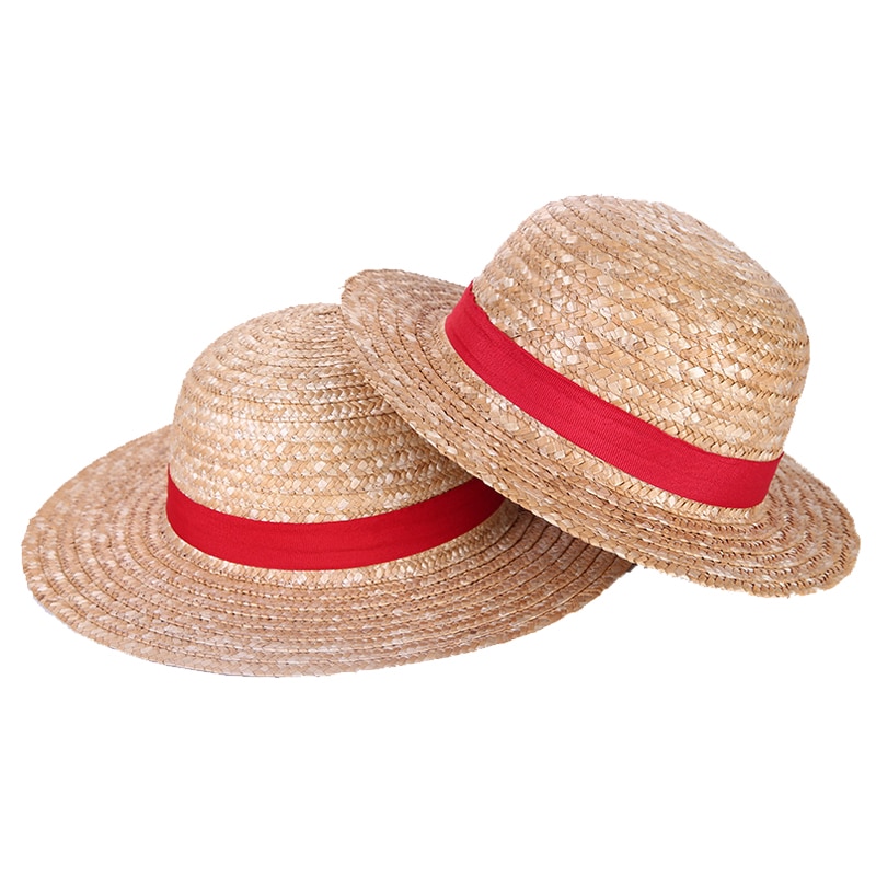One Piece Cosplay - Luffy Straw Red Stripe Beach Hat 5 - One Piece Store One Piece Cosplay - Luffy Straw Red Stripe Beach Hat - Image 5