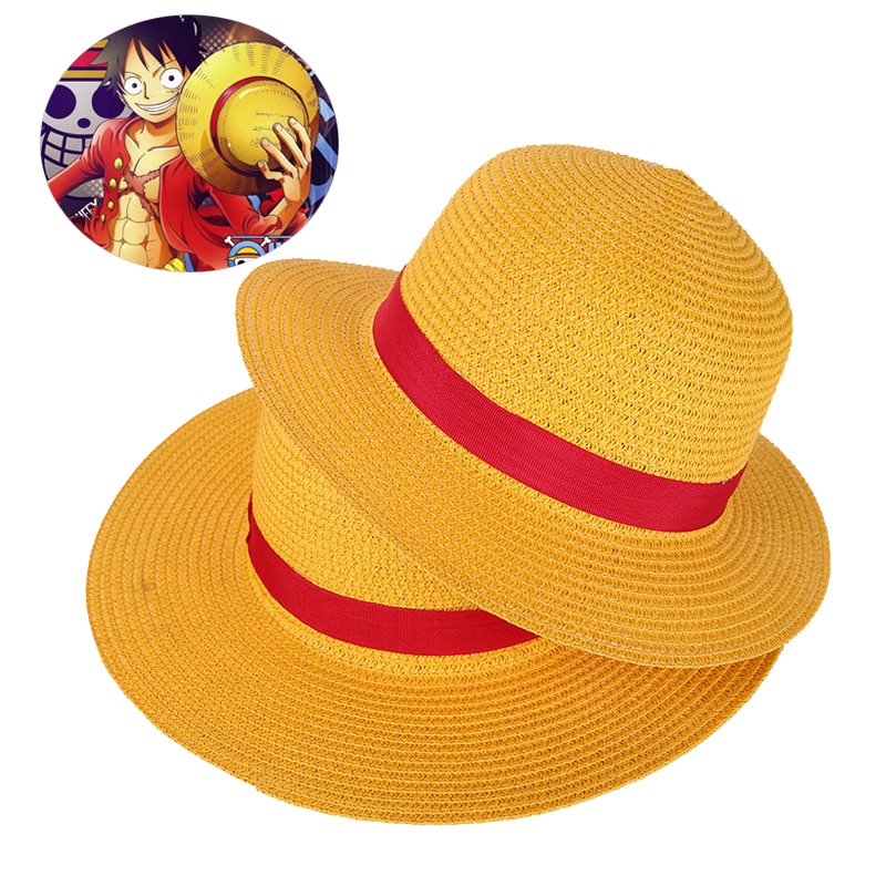One Piece Cosplay - Luffy Straw Red Stripe Beach Hat 4 - One Piece Store One Piece Cosplay - Luffy Straw Red Stripe Beach Hat - Image 4