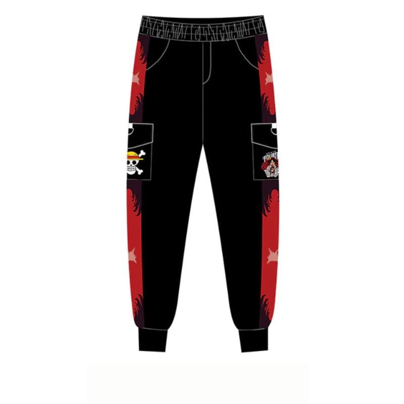 One Piece Pants & Joggers – Ace Signature Pattern Anime Trendy Pants