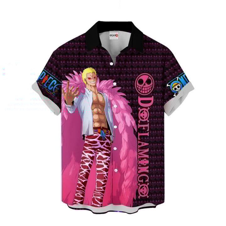 One Piece Hawaiian Tshirts Donquixote Doflamingo Hawaiian Shirt