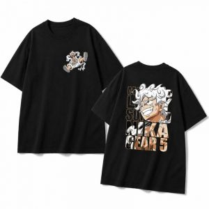 One Piece T-Shirts - Monkey D.Luffy Sun God Nika Gear 5 Luffy Graphic T-shirt
