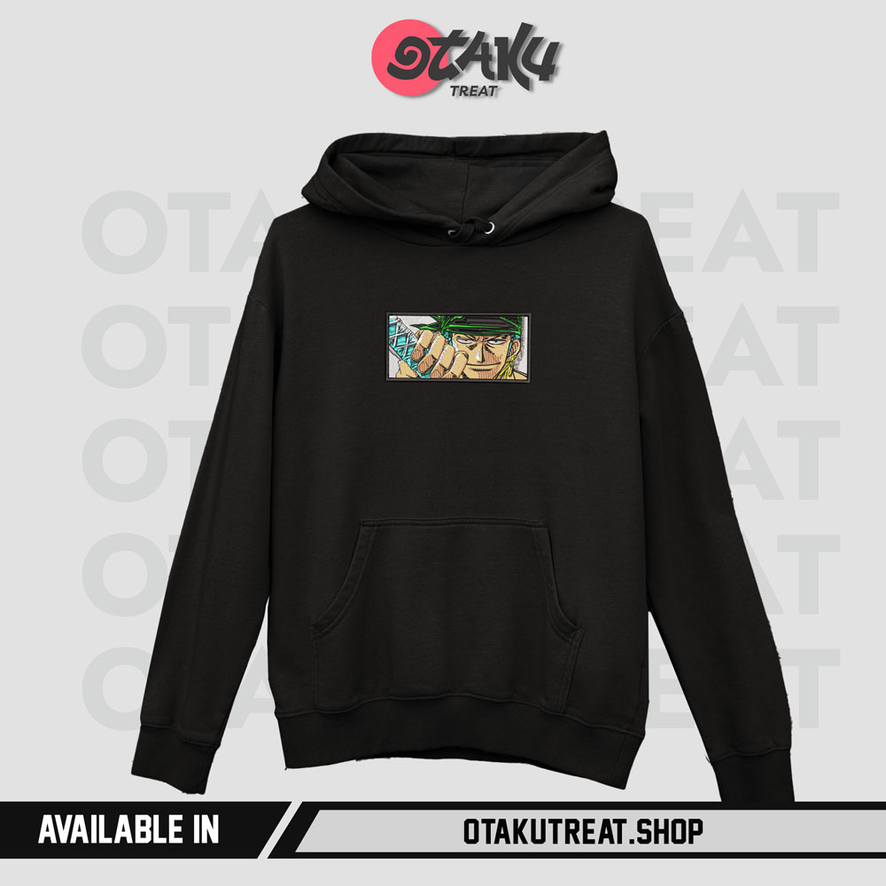 Zoro Sword Anime Embroidered Hoodie / T-shirt 2 - One Piece Store Zoro Sword Anime Embroidered Hoodie / T-shirt - Image 2