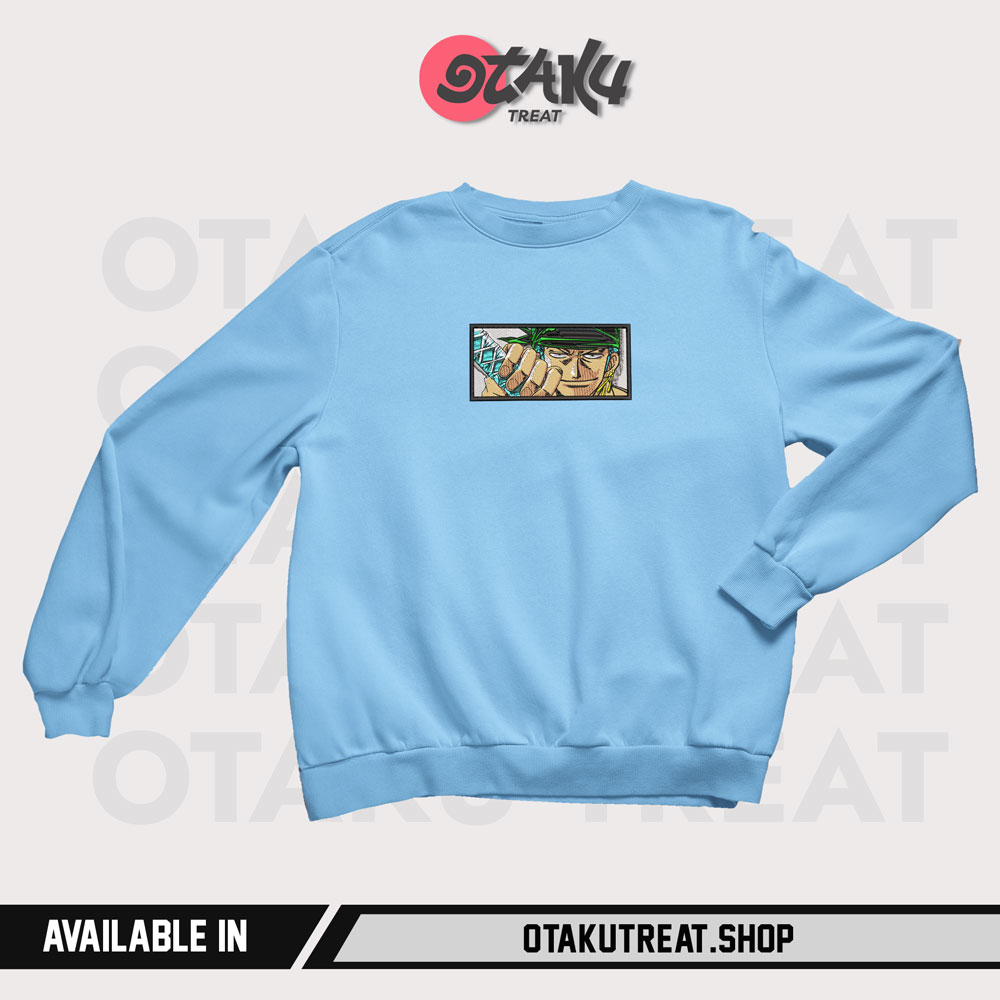 Zoro Sword Anime Embroidered Hoodie / T-shirt 4 - One Piece Store Zoro Sword Anime Embroidered Hoodie / T-shirt - Image 4