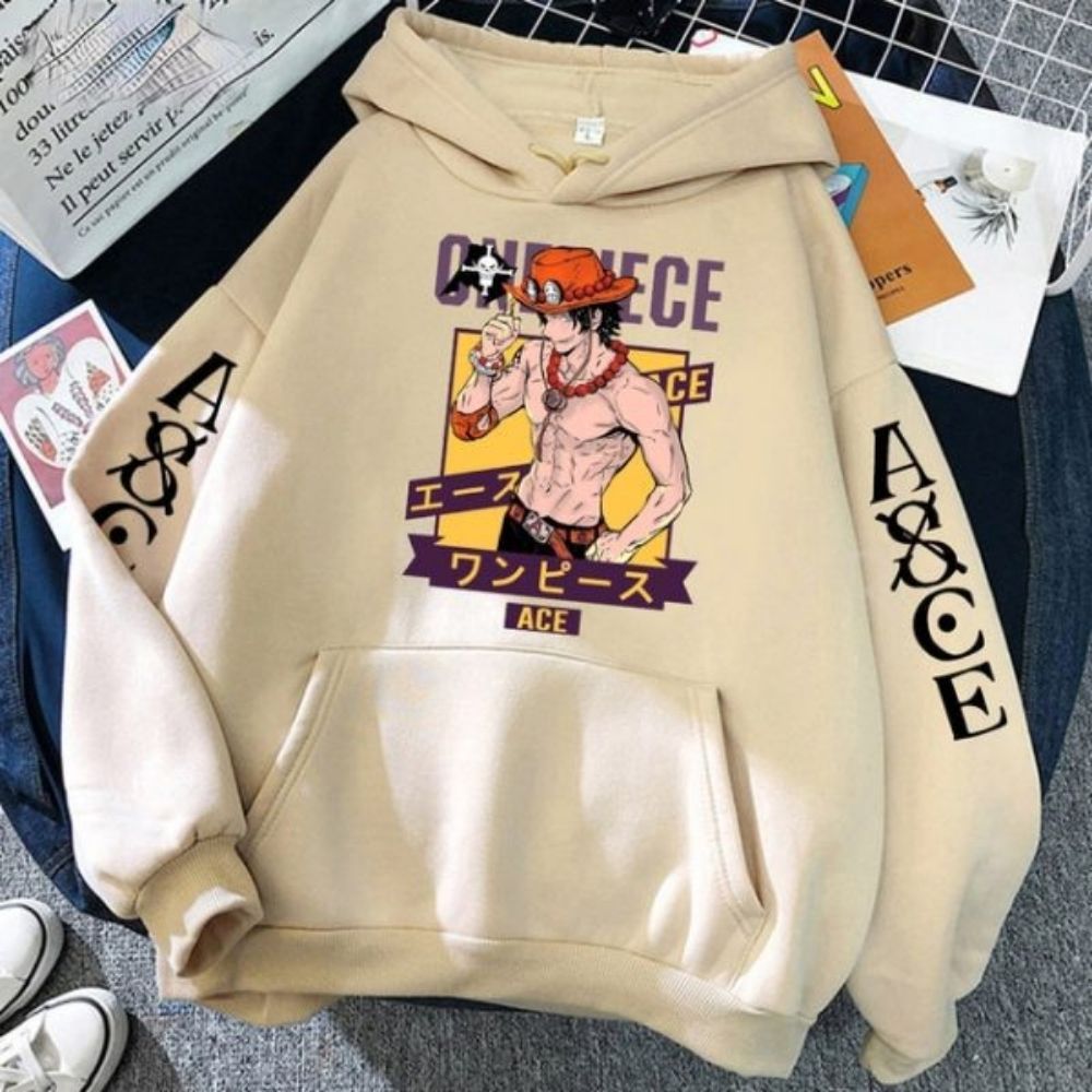 One Piece Hoodies – Portgas D. Ace Anime Pullover Hoodie 2 - One Piece Store One Piece Hoodies – Portgas D. Ace Anime Pullover Hoodie - Image 2