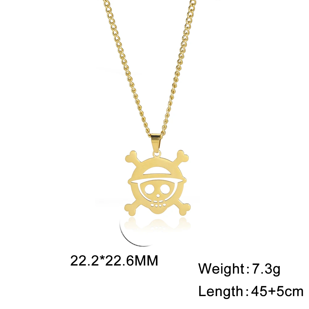 One Piece Necklaces – Logo Luffy Stainless Steel Anime Fashion Necklace