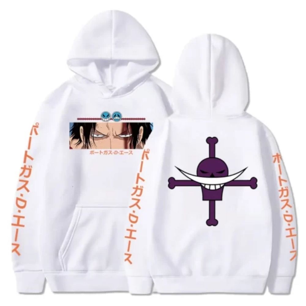 One Piece Hoodies – Portgas D Ace Logo Anime Pullover Hoodie 2 - One Piece Store One Piece Hoodies – Portgas D Ace Logo Anime Pullover Hoodie - Image 2
