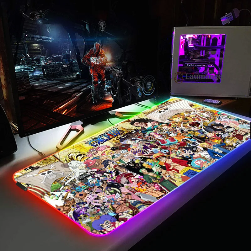 One Piece Mouse Pads - OP Luminescence Mouse Pad Gaming Table RGB Deskmat 4 - One Piece Store One Piece Mouse Pads - OP Luminescence Mouse Pad Gaming Table RGB Deskmat - Image 4