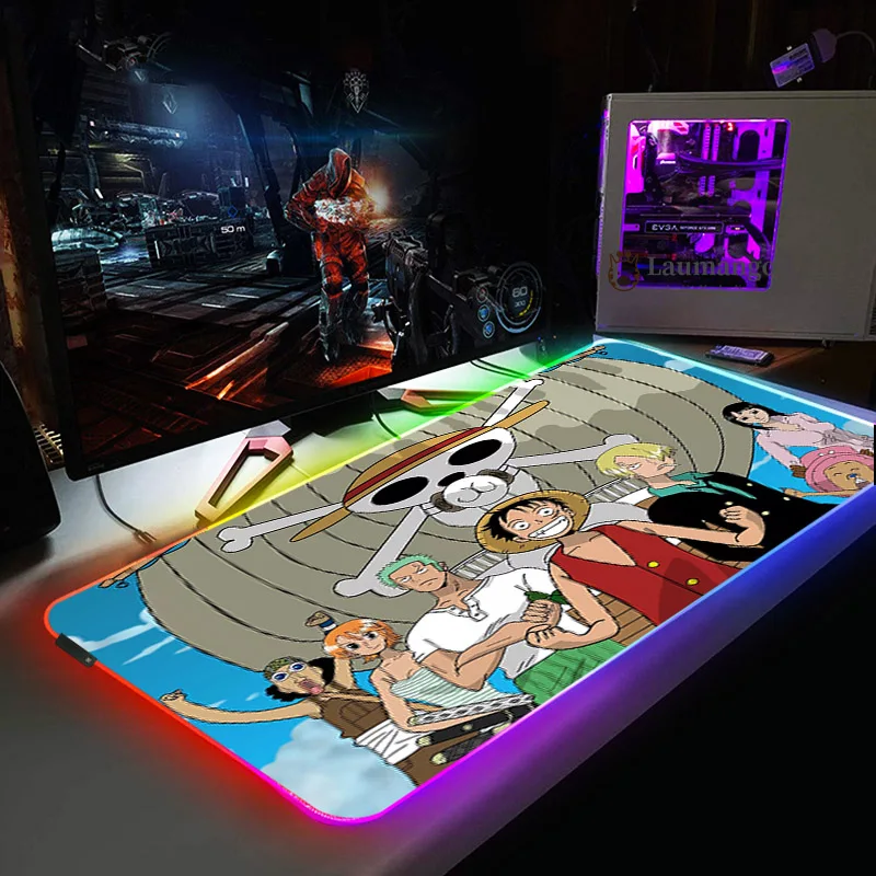 One Piece Mouse Pads - OP Luminescence Mouse Pad Gaming Table RGB Deskmat 2 - One Piece Store One Piece Mouse Pads - OP Luminescence Mouse Pad Gaming Table RGB Deskmat - Image 2