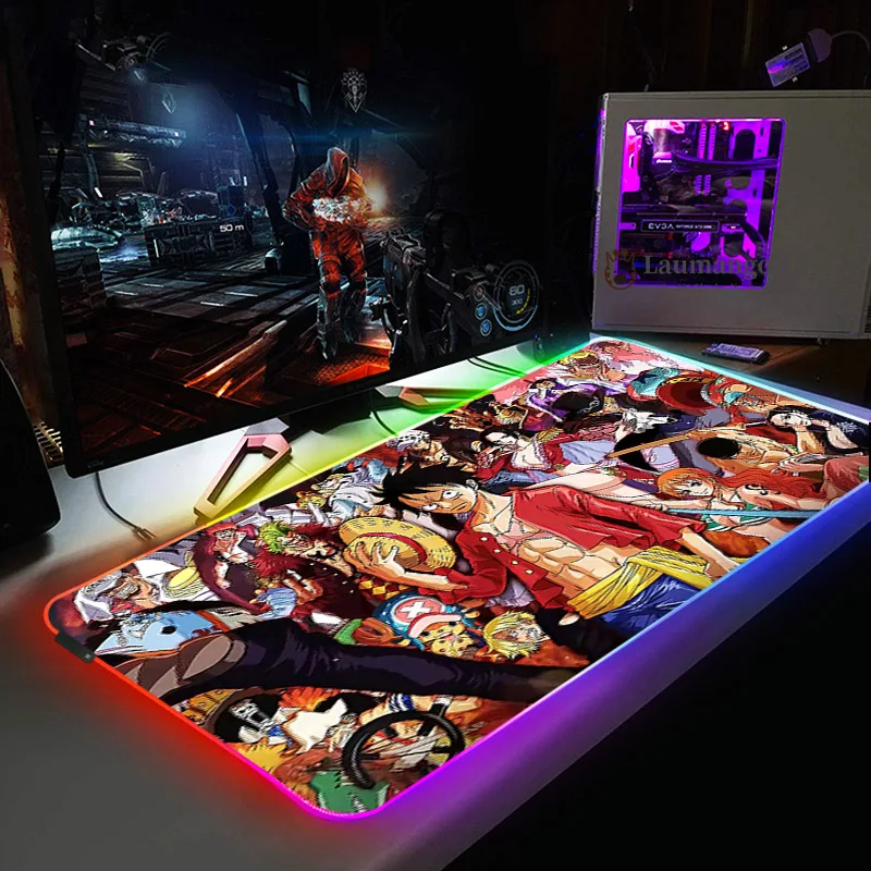 One Piece Mouse Pads - OP Luminescence Mouse Pad Gaming Table RGB Deskmat 3 - One Piece Store One Piece Mouse Pads - OP Luminescence Mouse Pad Gaming Table RGB Deskmat - Image 3