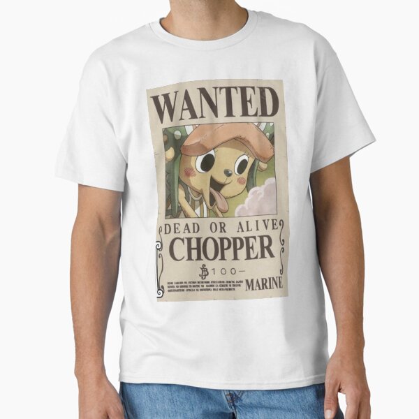 One Piece Tony Chopper Current Wanted Poster Classic T-Shirt RB2310