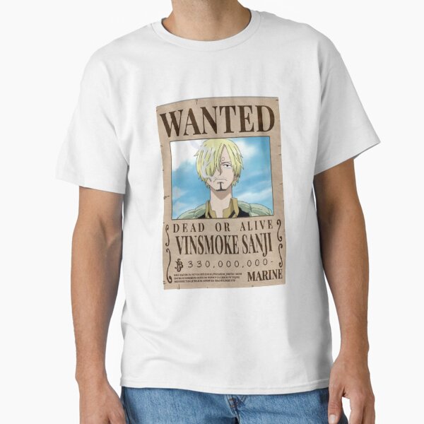 Sanji wanted poster - one piece Classic T-Shirt RB2310