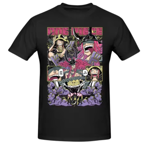 One Piece Tshirt Short Sleeve Fashion Casual Graphic Luffy x Lok NTAN2303