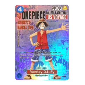 Monkey.D.Luffy Limited Edition College Basketball US Voyage Game Textured Foil Card Toy NTAN2603