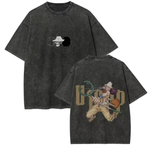ONE PIECE Usopp Sniper King Retro Washed T-shirt NTAN2703