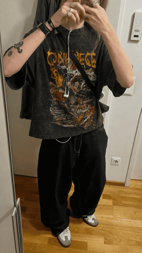 One Piece PTTT0204 Retro Washed T-shirt photo review