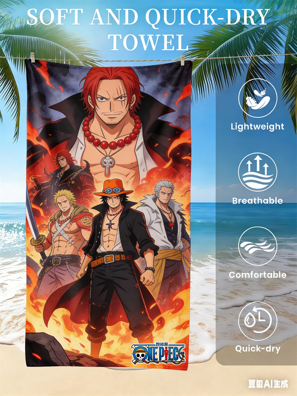 One Piece Monkey D. Luffy Exclusive PTTT0704 Beach Towel