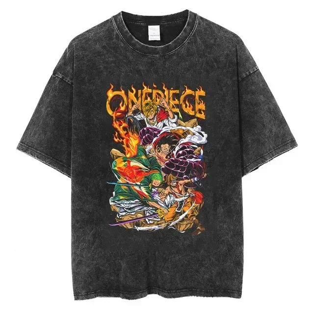 One Piece PTTT0204 Retro Washed T-shirt