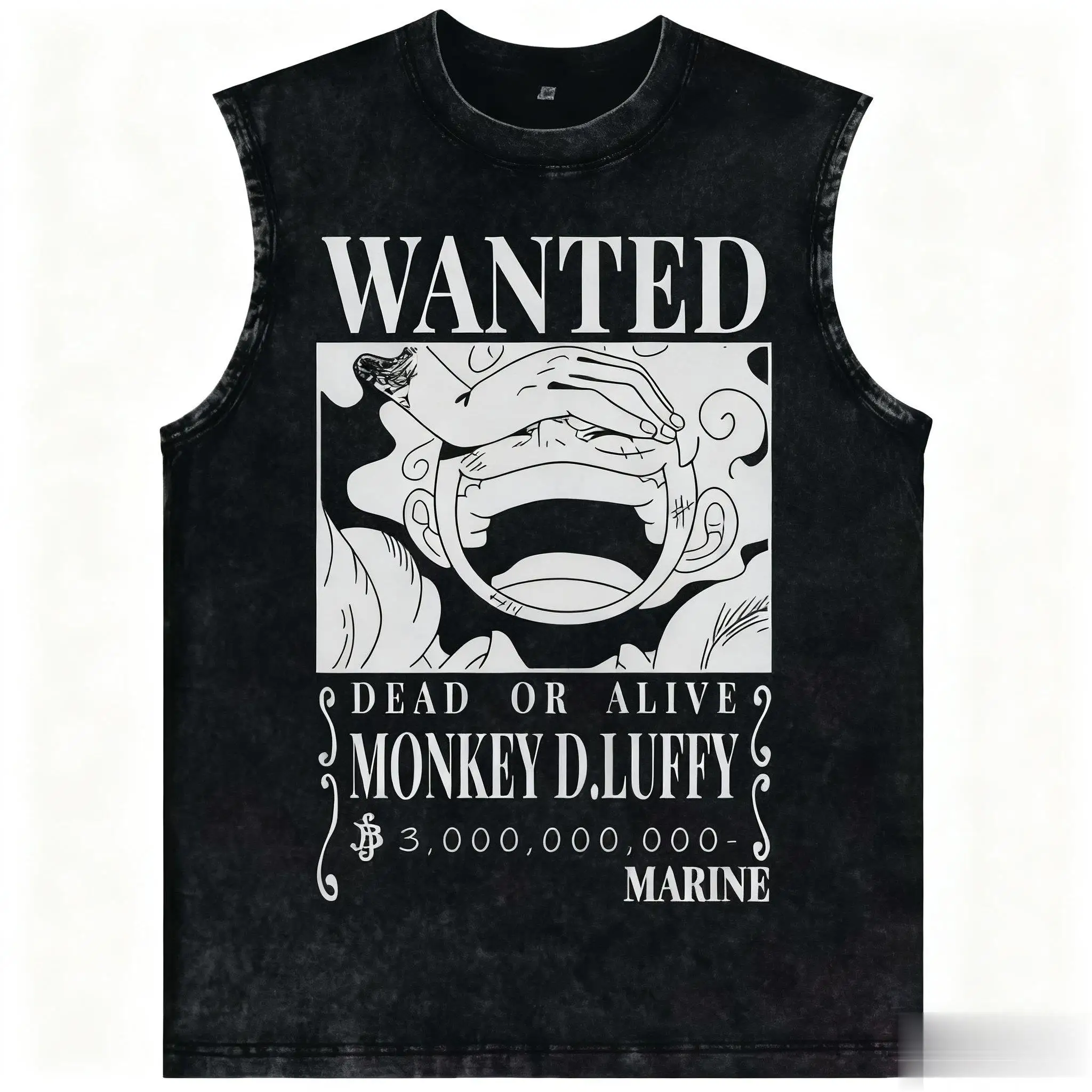 One Piece Anime PTTT0604 Vintage Washed Tank Tops