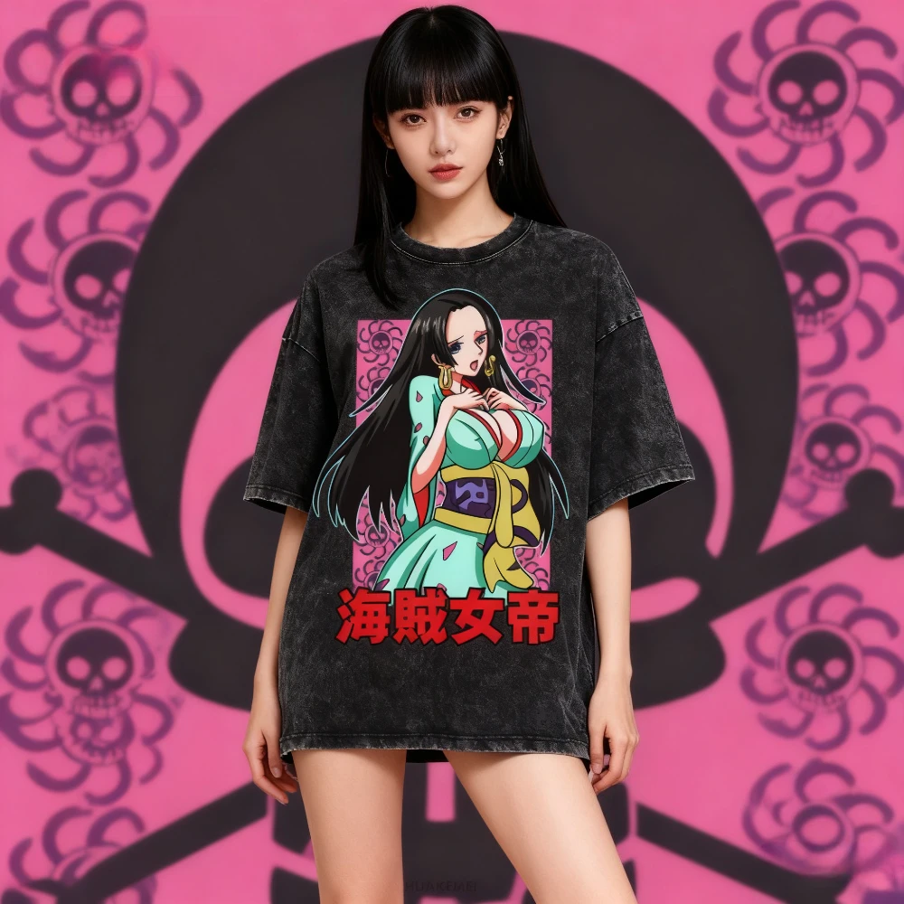 One Piece Boa Hancock Vintage PTTT0704 Washed T-shirt