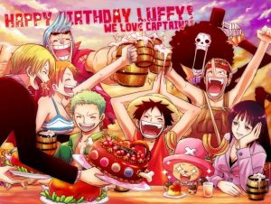 THE CREW IS CELEBRATING LUFFYS BIRTHDAY ITS ON MAY 5TH SPREAD THE WORD PEOPLE - One Piece Store