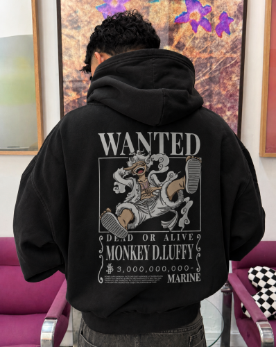One Piece Hoodies – GEAR 5 Luffy Bounty Poster Anime Pullover Hoodie photo review