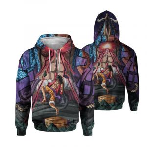 Luffy Wano Showdown 3D Hoodie